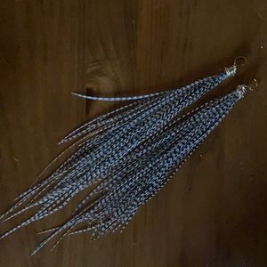 Real Rooster saddle earings